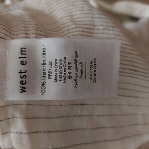 West Elm Cream and Black Striped Duvet Cover